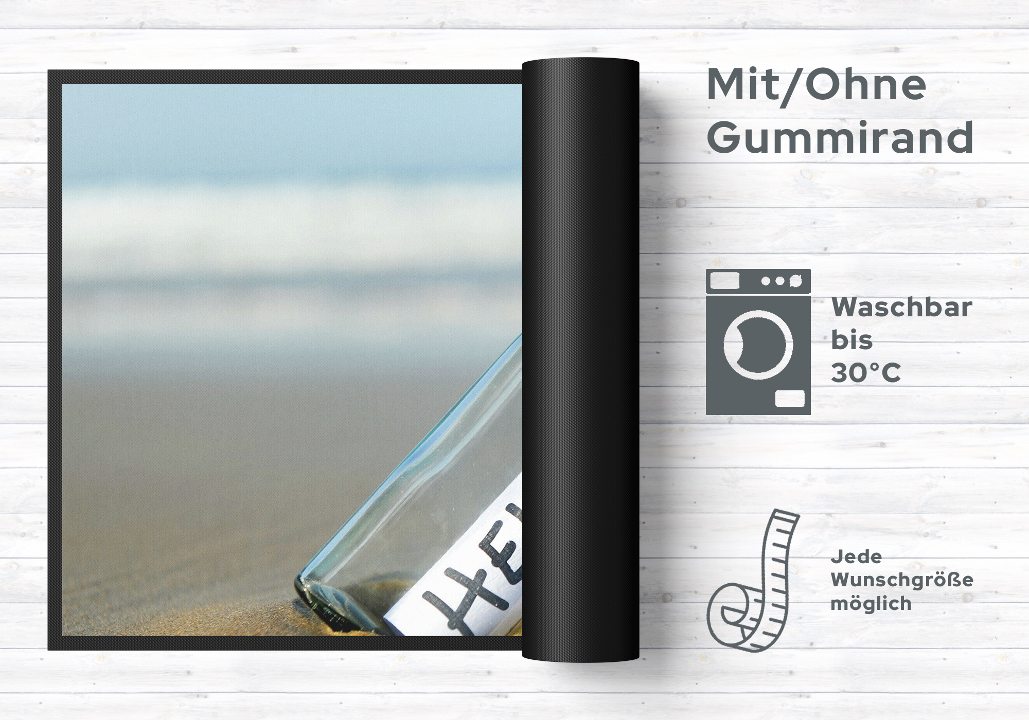 Fussmatte Hello Flaschenpost 4795