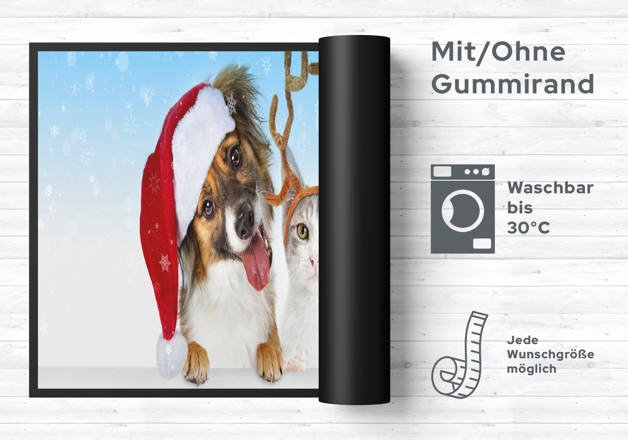 Fussmatte Weihnachten Tiere 4819