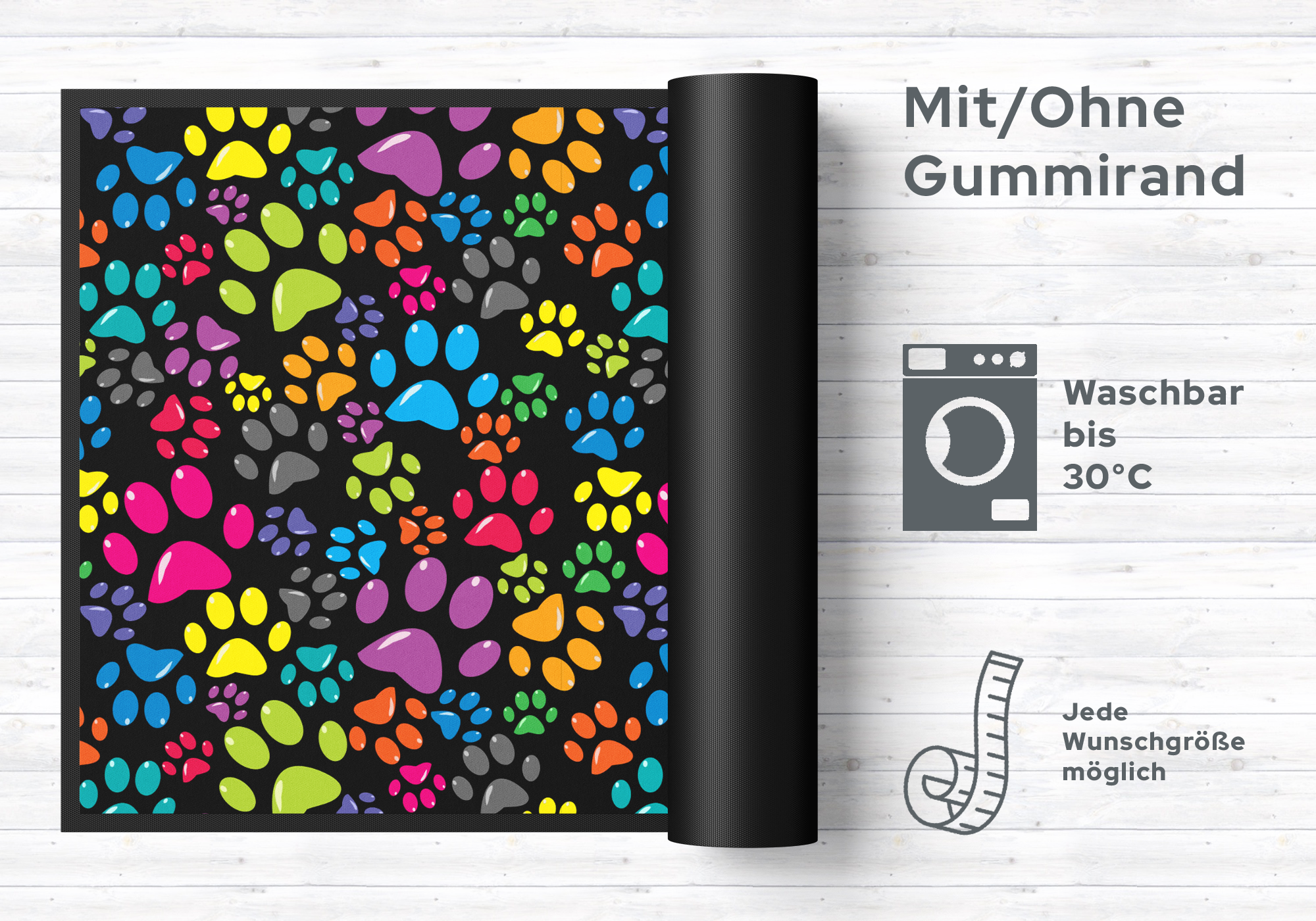 Fussmatte Pfoten Abdrücke 4844