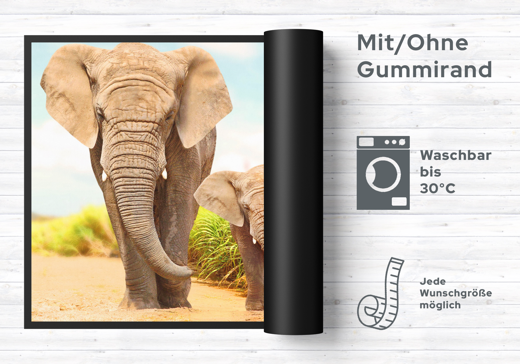Fussmatte Elefanten 6107