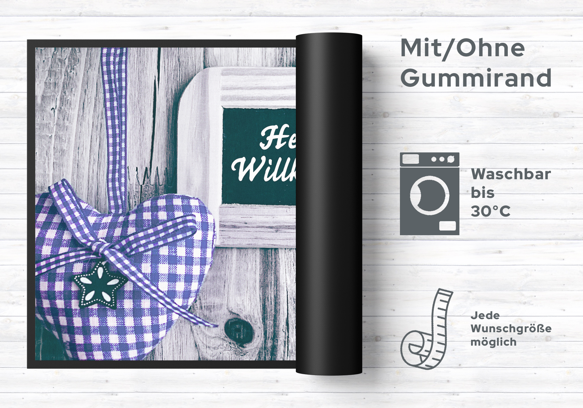 Fussmatte Herzlich Willkommen 6238