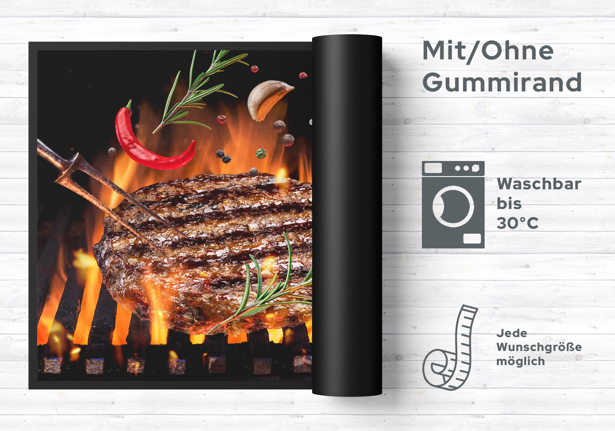 Fussmatte Steak 6361