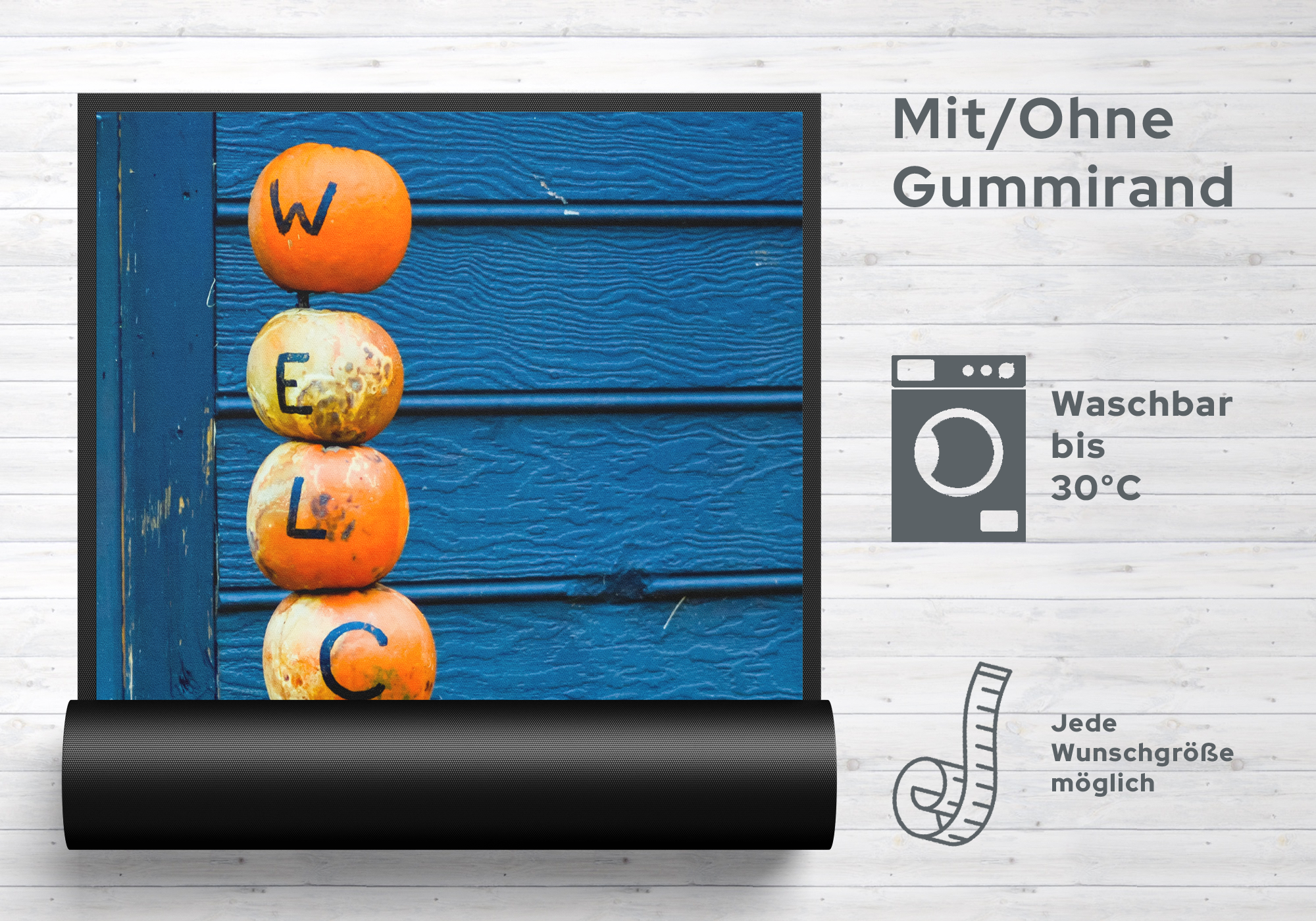 Fussmatte Welcome Kürbis 7020