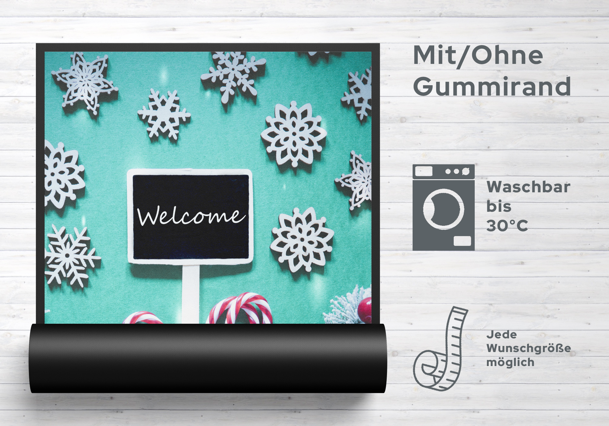 Fussmatte Welcome Weihnachten 7045