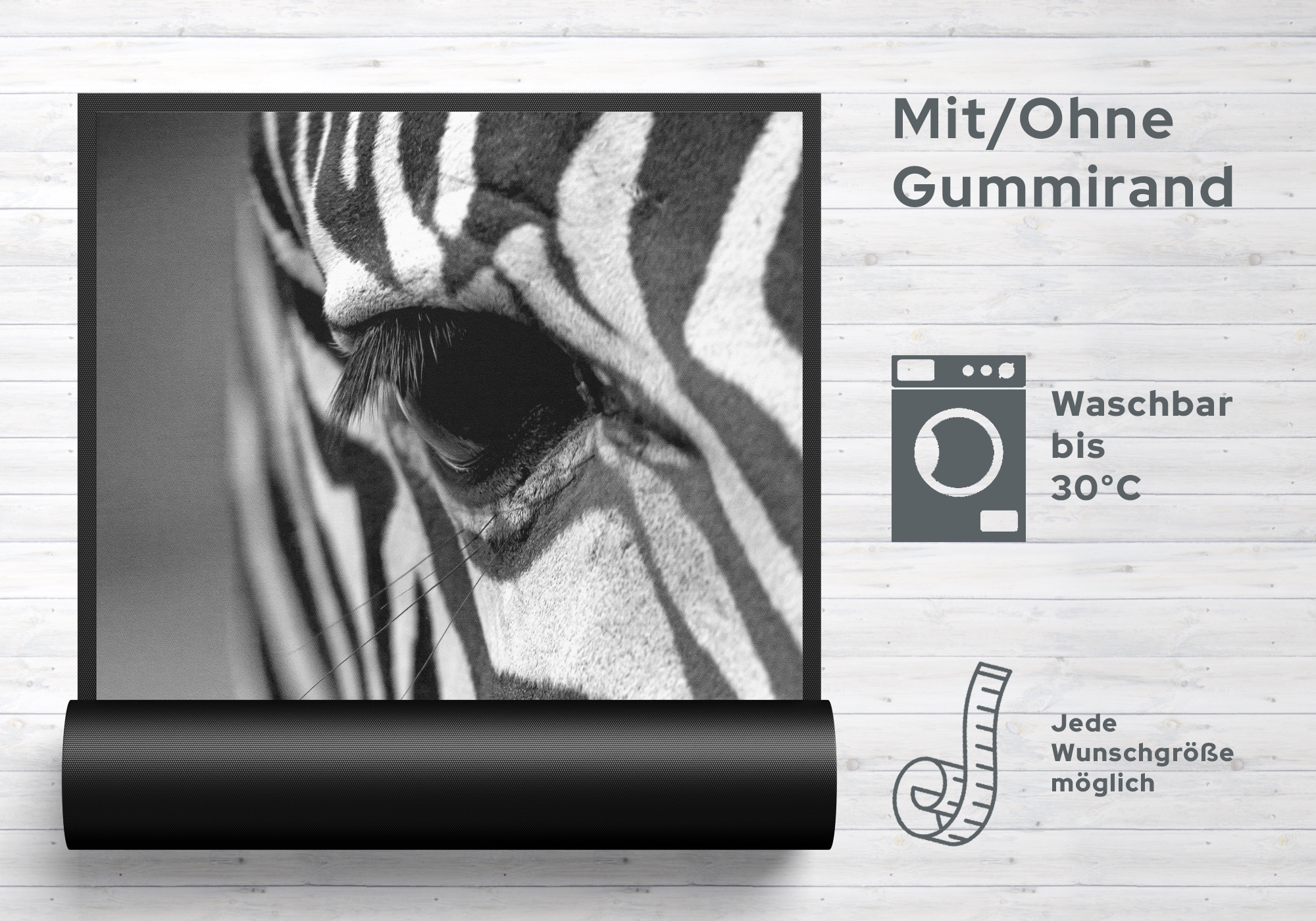 Fussmatte Zebra 7138