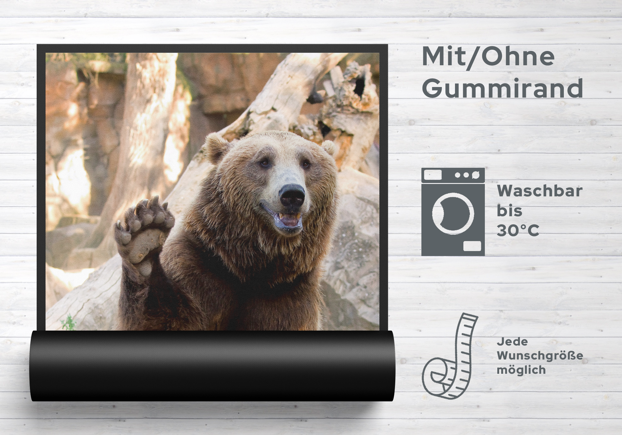 Fussmatte Braunbär 7141