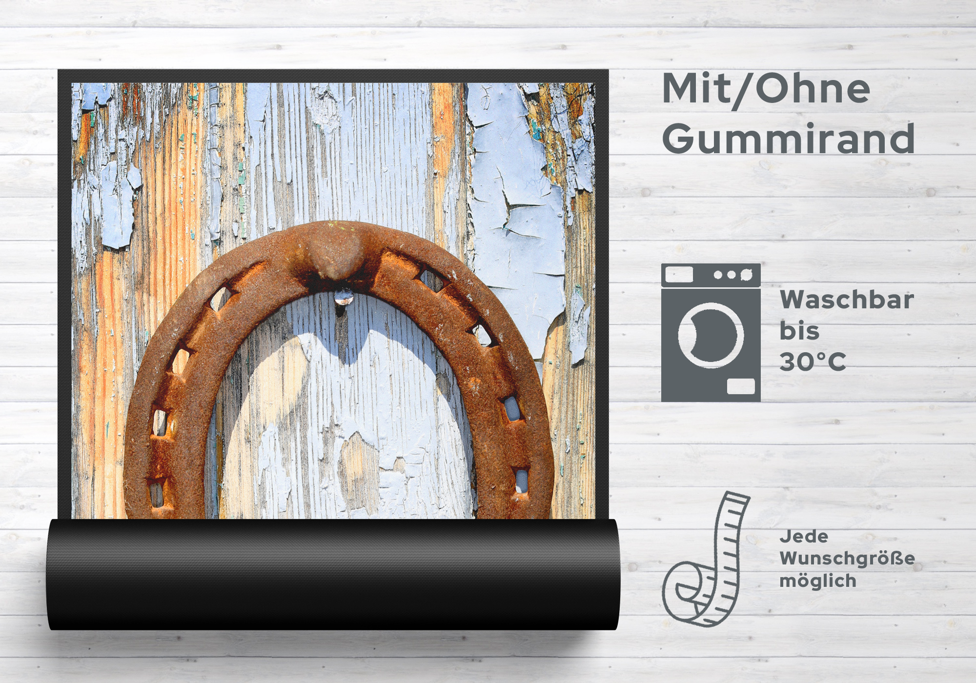 Fussmatte Hufeisen 7154