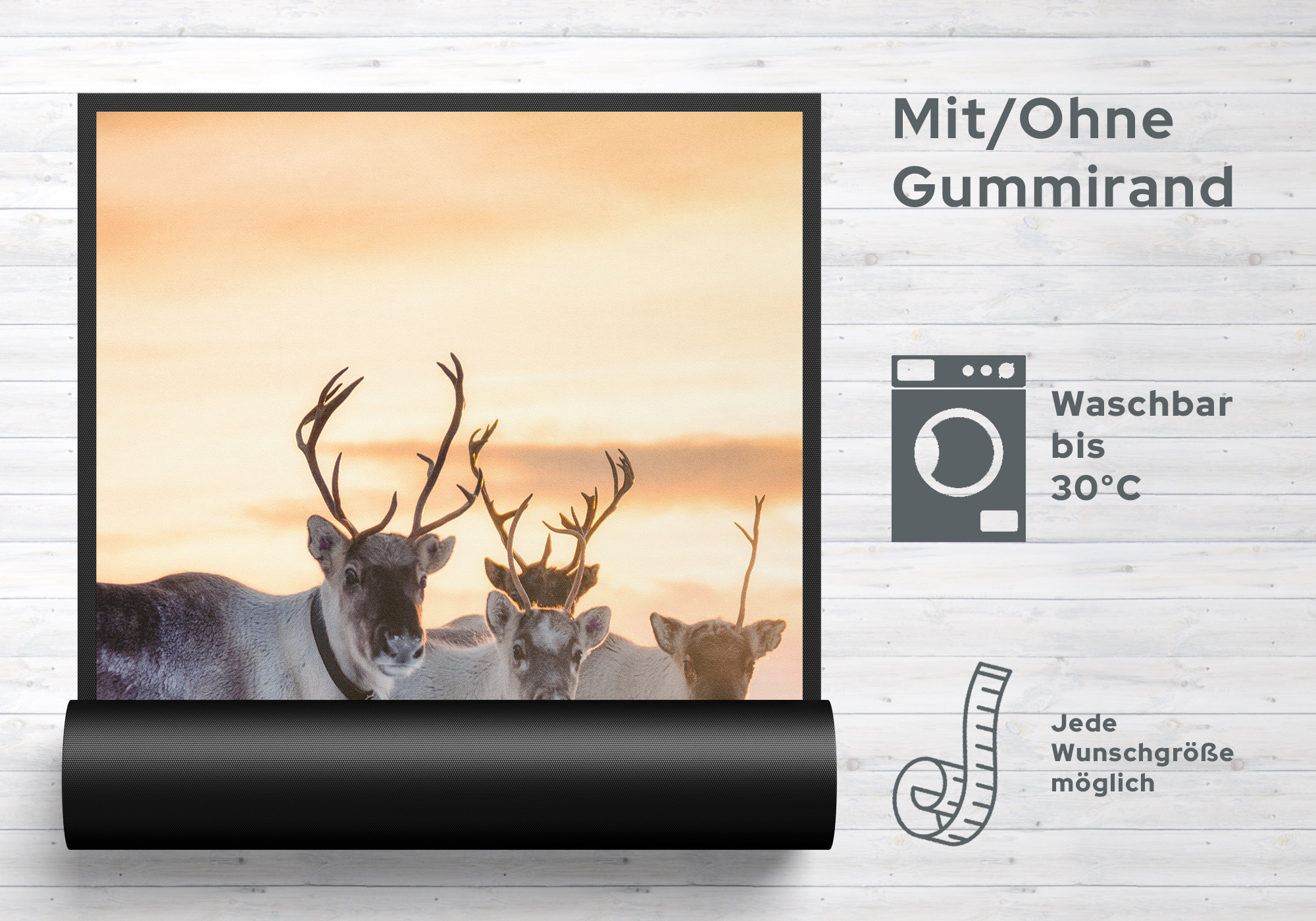 Fussmatte Rentier 7625