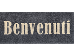 Lade das Bild in den Galerie-Viewer, graue Fußmatte mit Schrift &quot;Benvenuti&quot;
