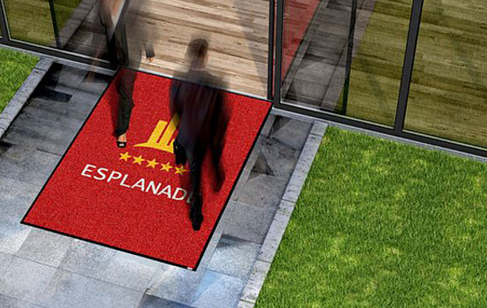 Eingangsmatte mit Firmenlogo