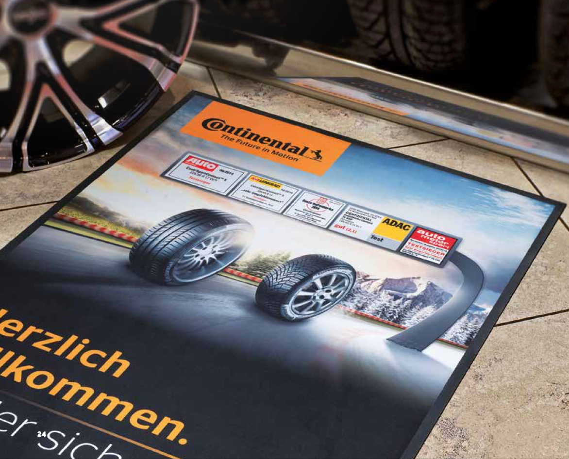 Eingangsmatte mit Firmenlogo