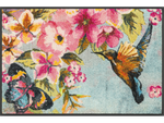 Lade das Bild in den Galerie-Viewer, Fußmatte mit Blumen, Schmetterling und Kolibri
