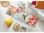 Lade das Bild in den Galerie-Viewer, Fußmatte mit Blumen, Schmetterling und Kolibri im Wohnzimmer
