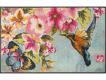 Lade das Bild in den Galerie-Viewer, Fußmatte mit Blumen, Schmetterling und Kolibri 
