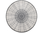Lade das Bild in den Galerie-Viewer, runde Fußmatte mit grau, weißer Linienstruktur
