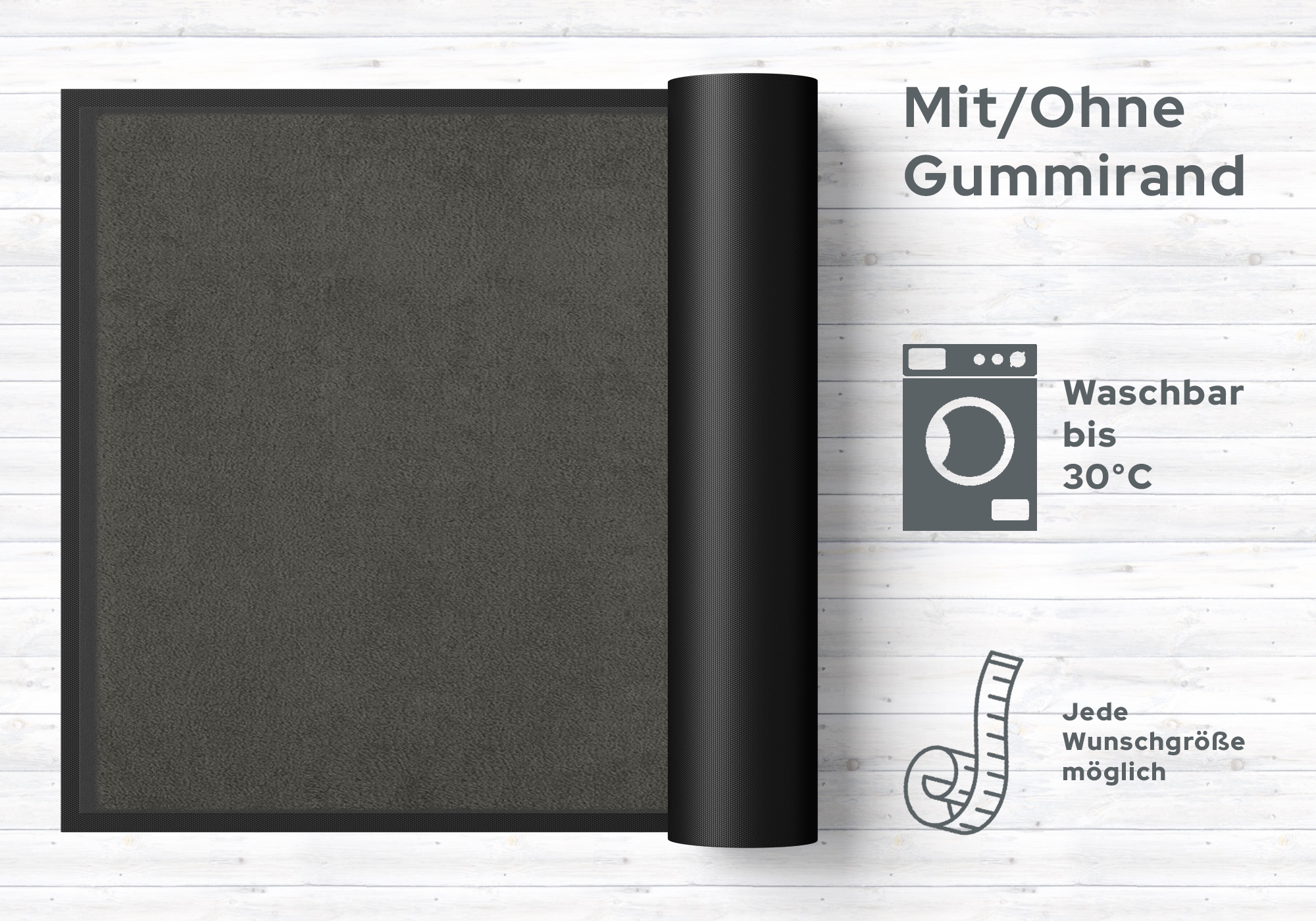 Fußmatte Neutral anthrazit Farbe 002
