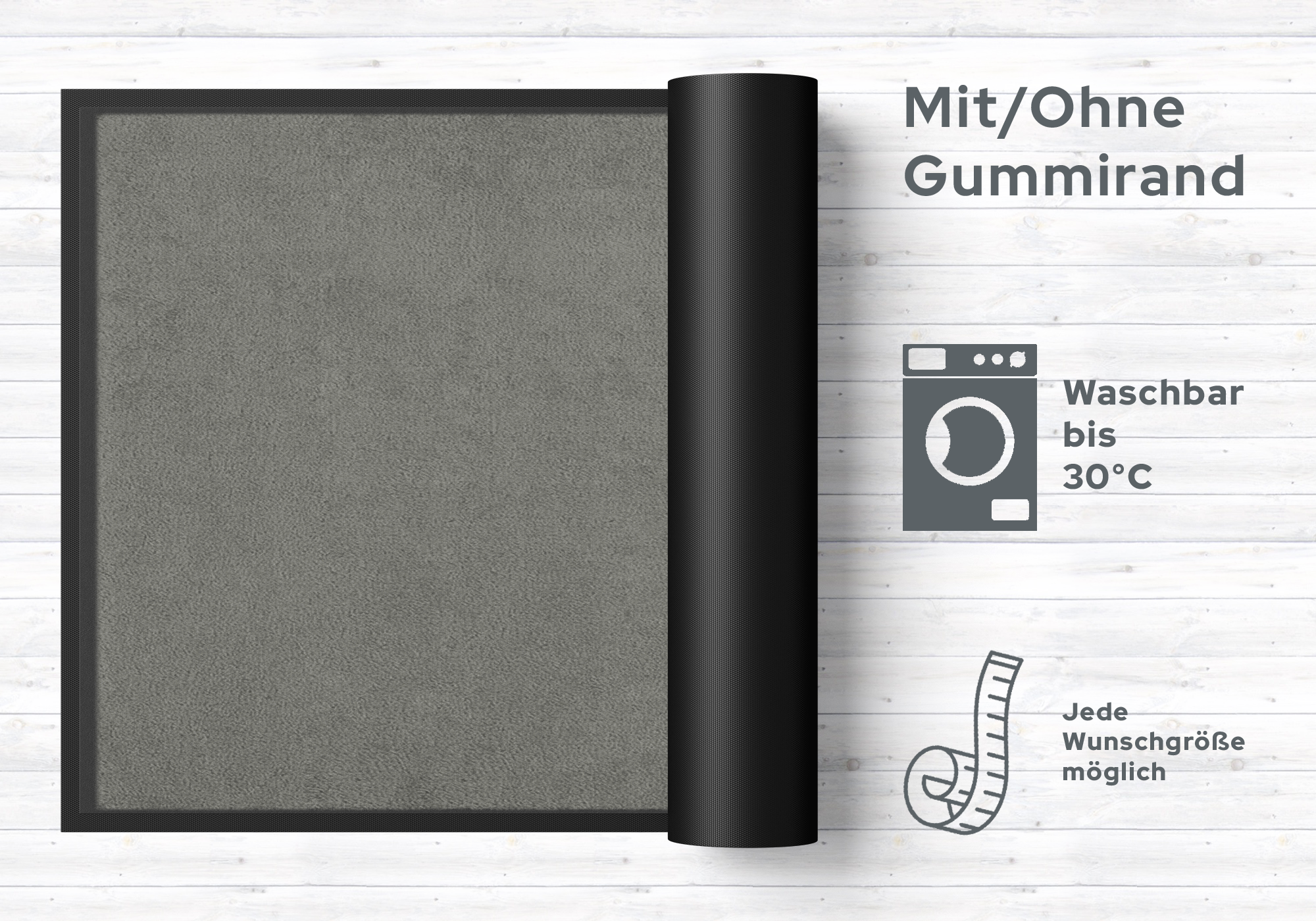 Fußmatte Neutral grau Farbe 006