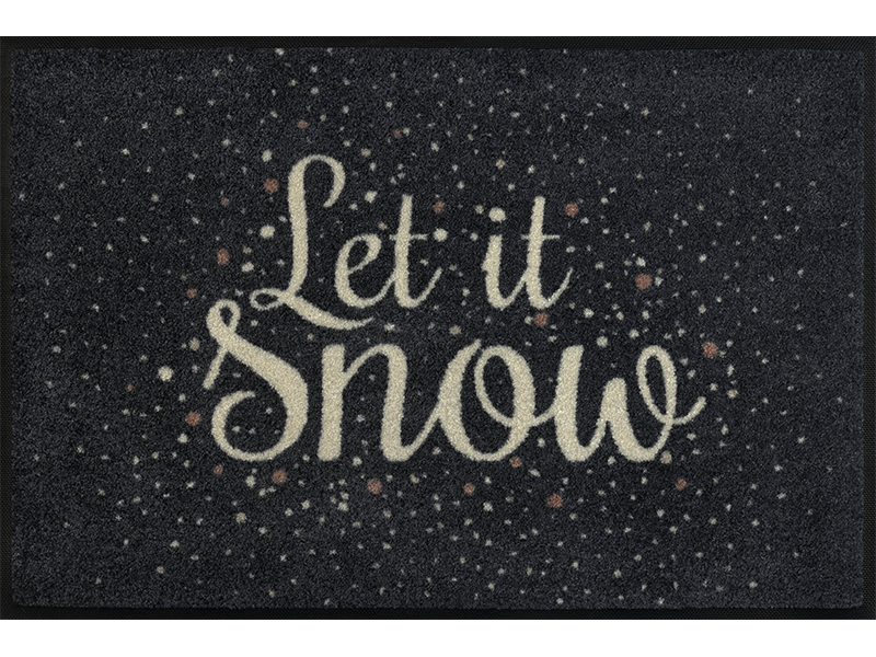 Fußmatte mit Aufschrift "Let it snow"