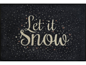 Fußmatte mit Aufschrift "Let it snow"