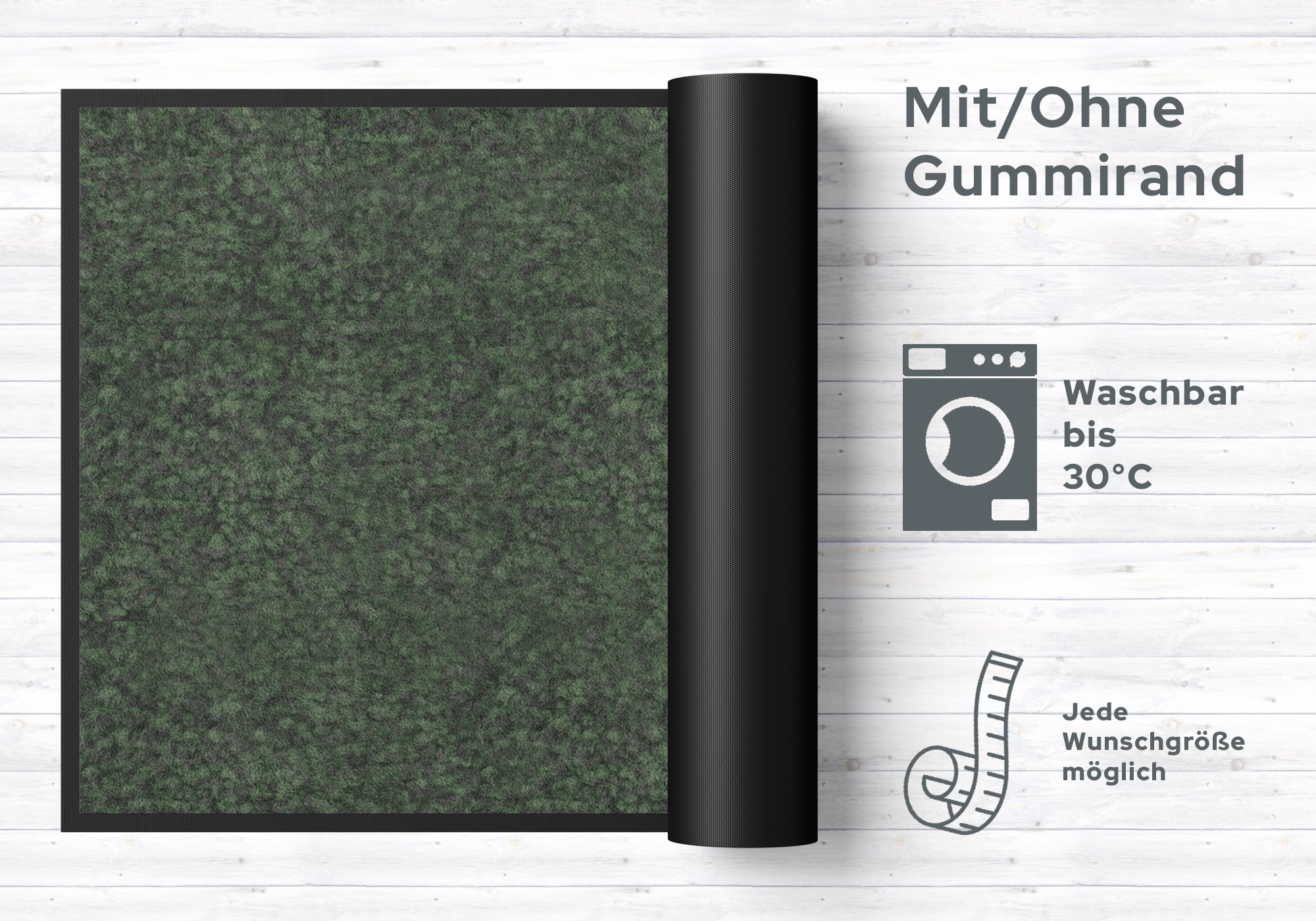 Fußmatte Meliert grün