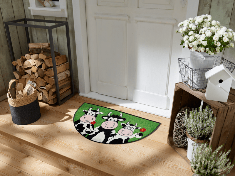Round Cow Trio wash + dry Fußmatte