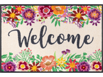 Lade das Bild in den Galerie-Viewer, Fußmatte mit Blumen und Schriftzug &quot;Welcome&quot;
