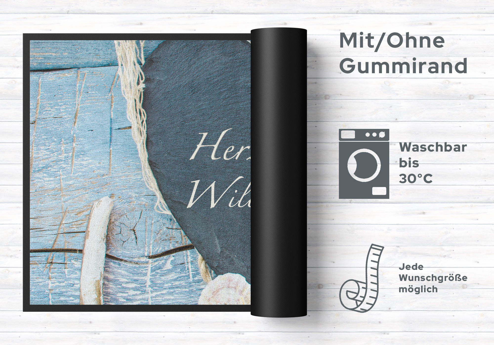 Fussmatte Herzlich Willkommen 10032