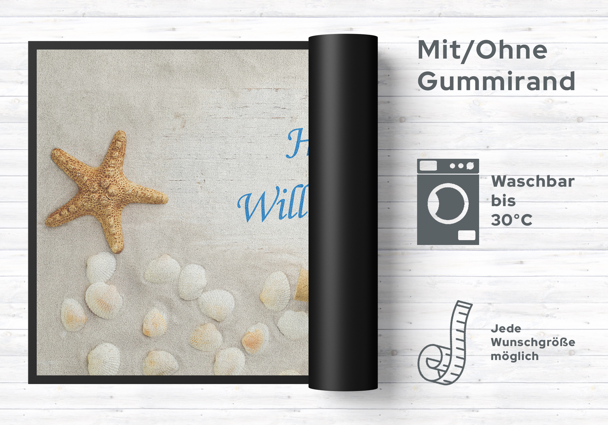 Fussmatte Herzlich Willkommen 10043