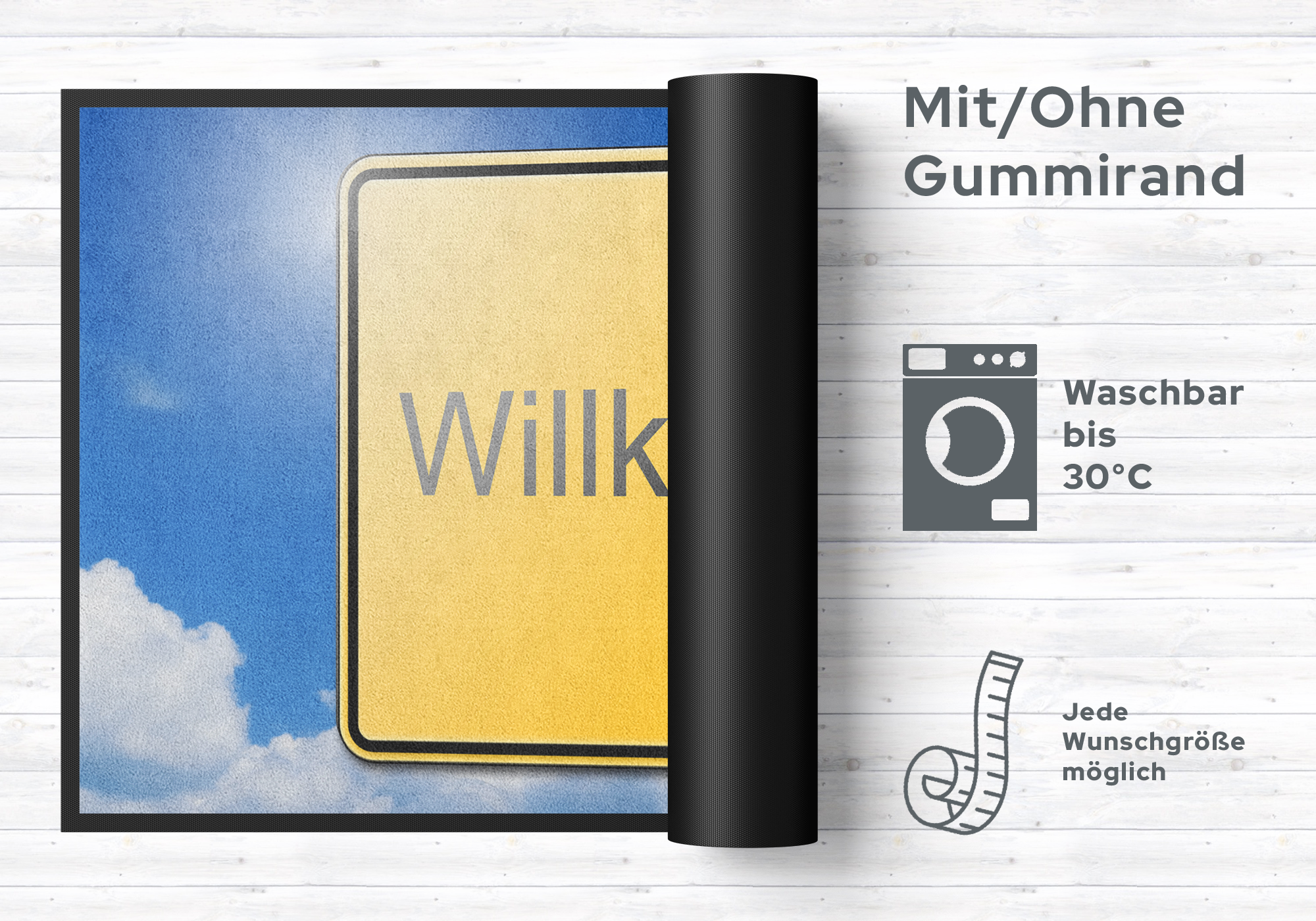 Fussmatte Willkommen 10049