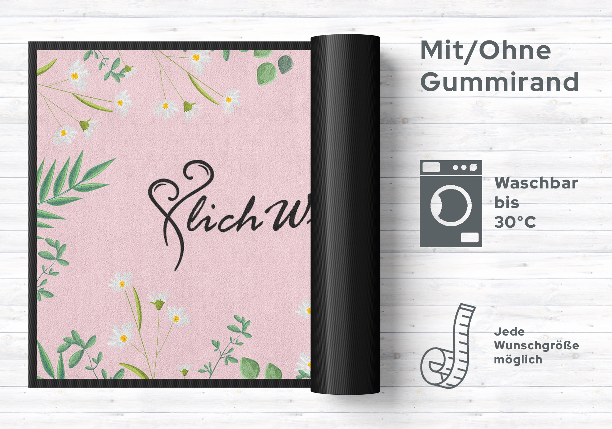 Fussmatte Herzlich Willkommen 10487