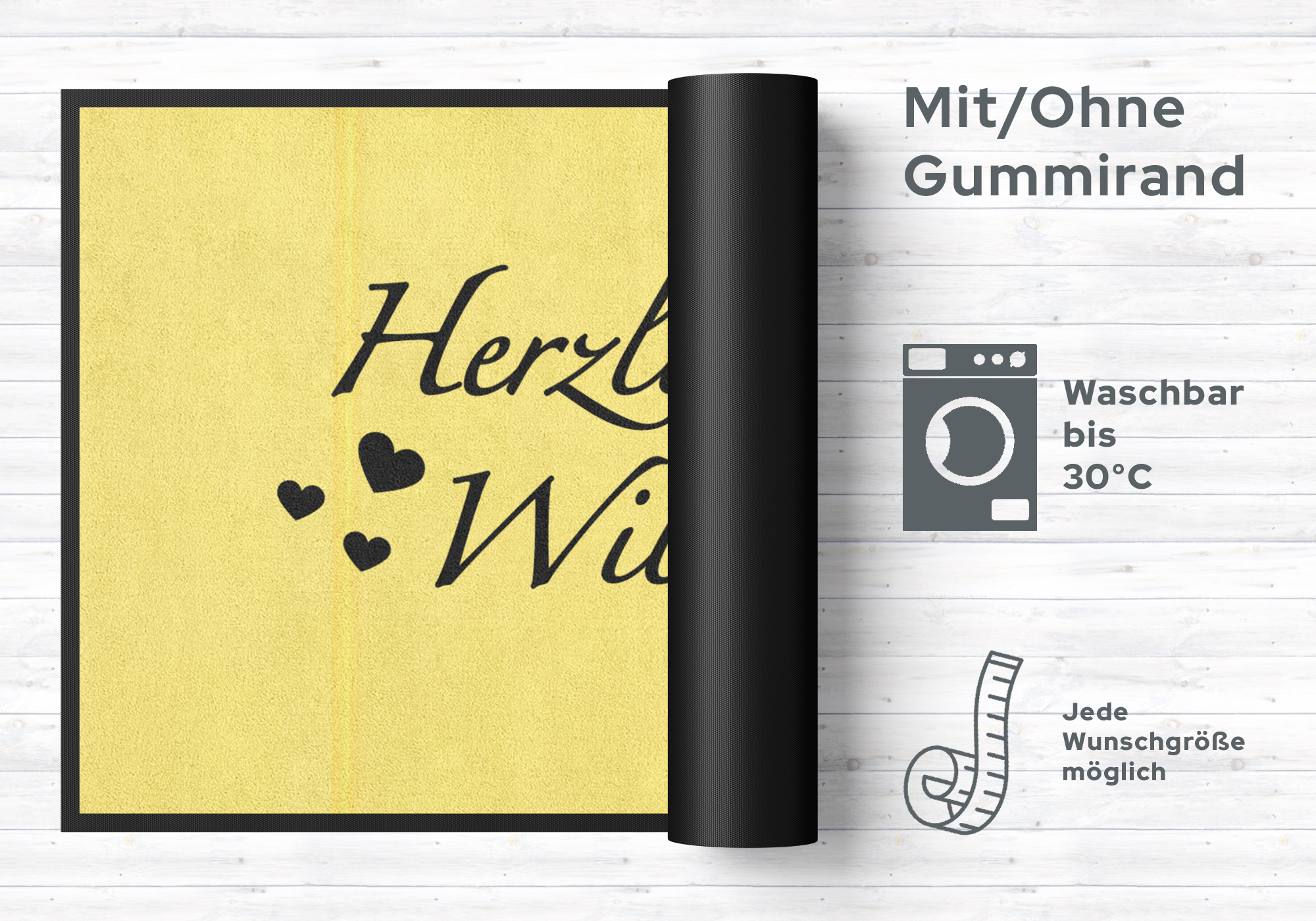 Fussmatte Herzlich Willkommen 10491