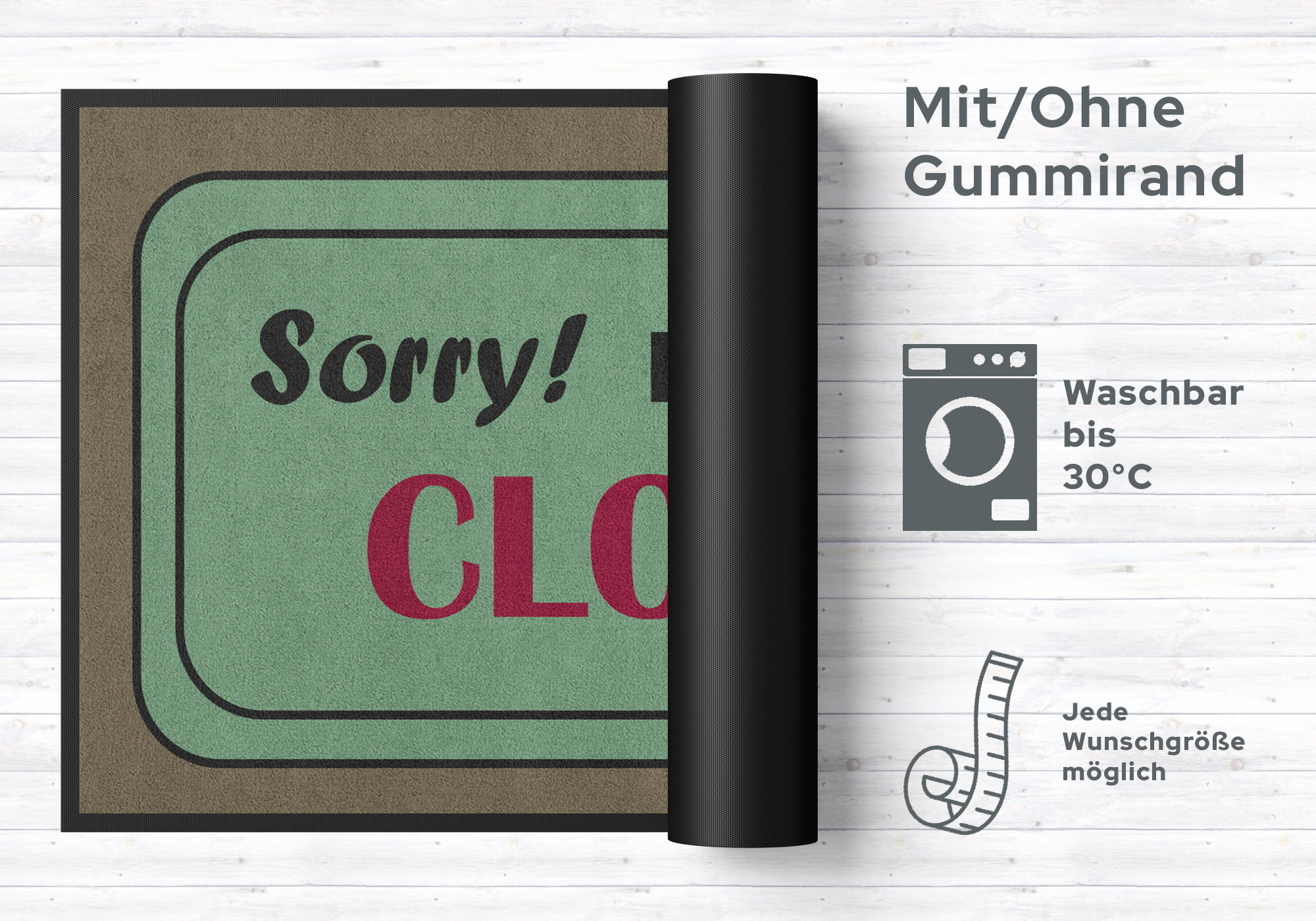 Fussmatte Sorry but we are closed 10618