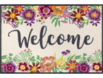 Lade das Bild in den Galerie-Viewer, Fußmatte mit Blumen und Schriftzug &quot;Welcome&quot;
