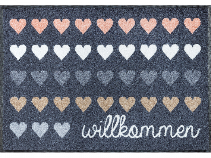Willkommen Herzen wash + dry Fußmatte