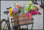 Lade das Bild in den Galerie-Viewer, Fussmatte Blumenkorb Fahrrad 4559-Matten-Welt
