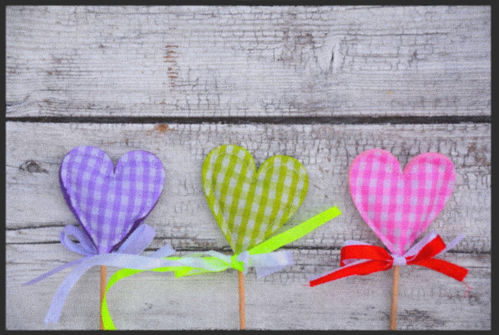 Fussmatte Herzen am Stiel 4091