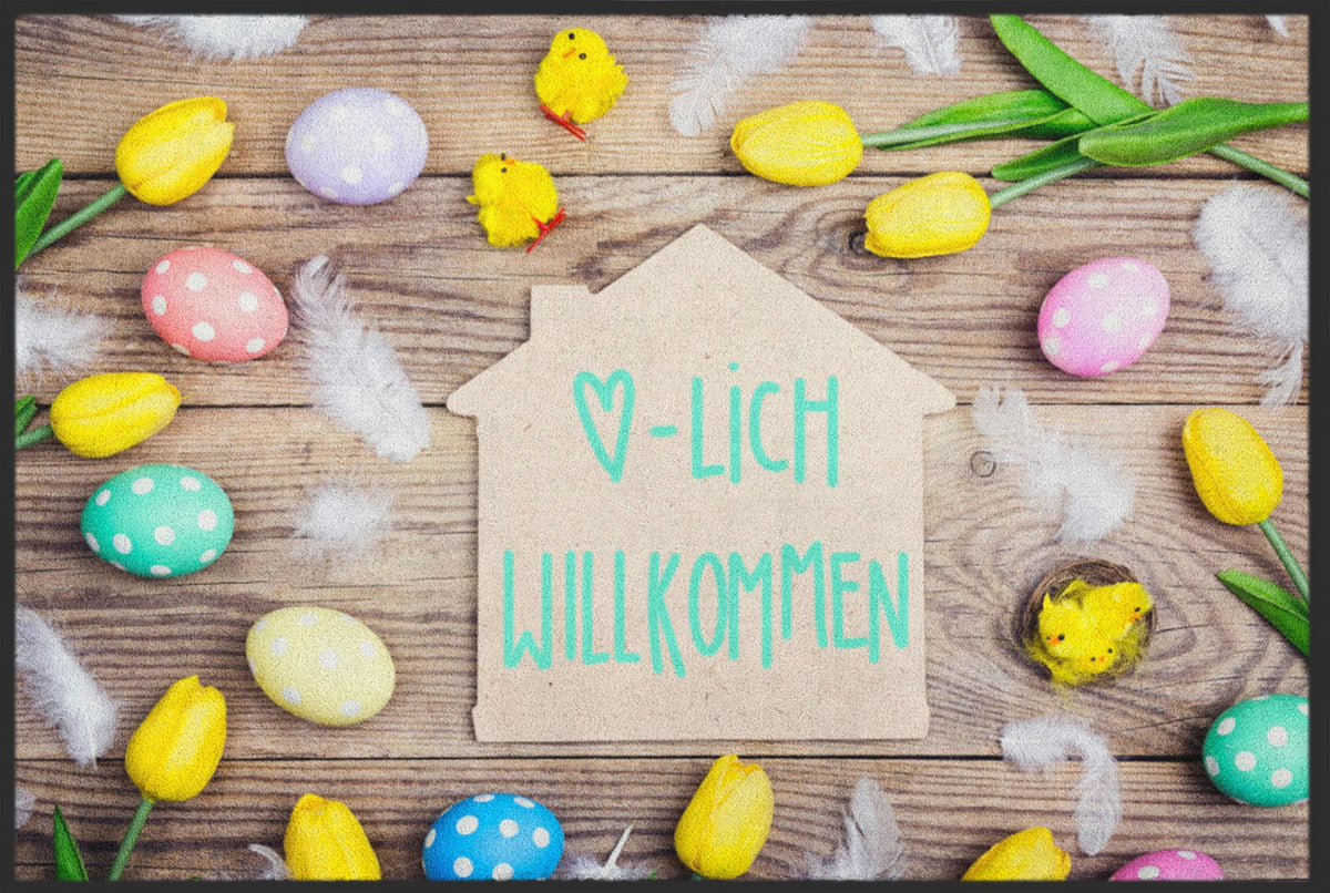 Fussmatte Herzlich Willkommen Ostern 10253 – Matten-Welt