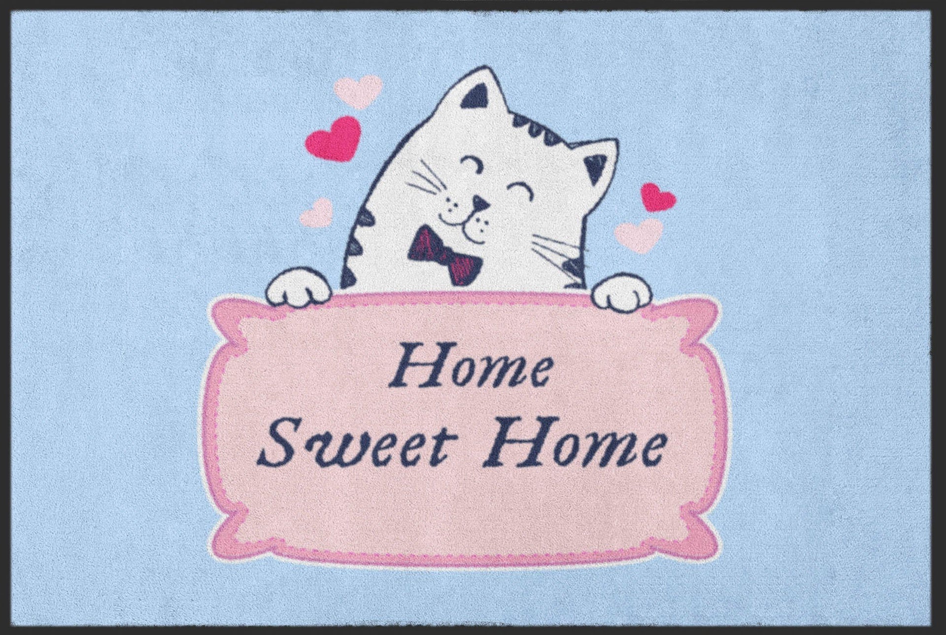 Fussmatte Home Sweet Home Katze 4063 - 60 cm x 45 cm / Mit Gummirand