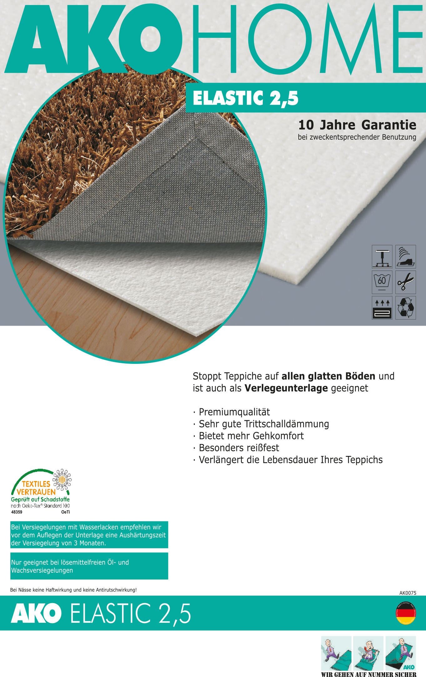 Teppichunterlage Elastic für glatte Böden 60 cm